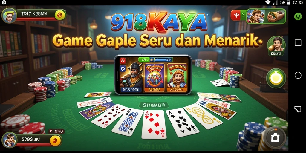 Tampilan gameplay seru di 918KAYA dengan suasana Gaple yang kental.
