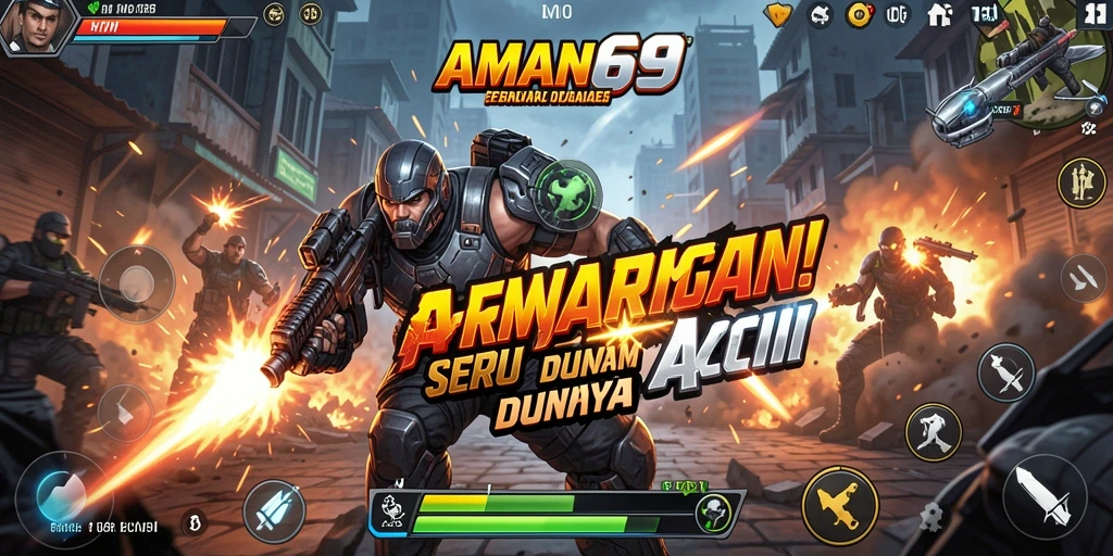 Tampilan gameplay seru dan mendebarkan di AMAN69.
