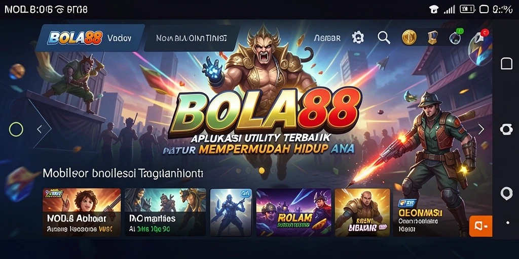 Tampilan antarmuka BOLA88 yang sederhana dan informatif.