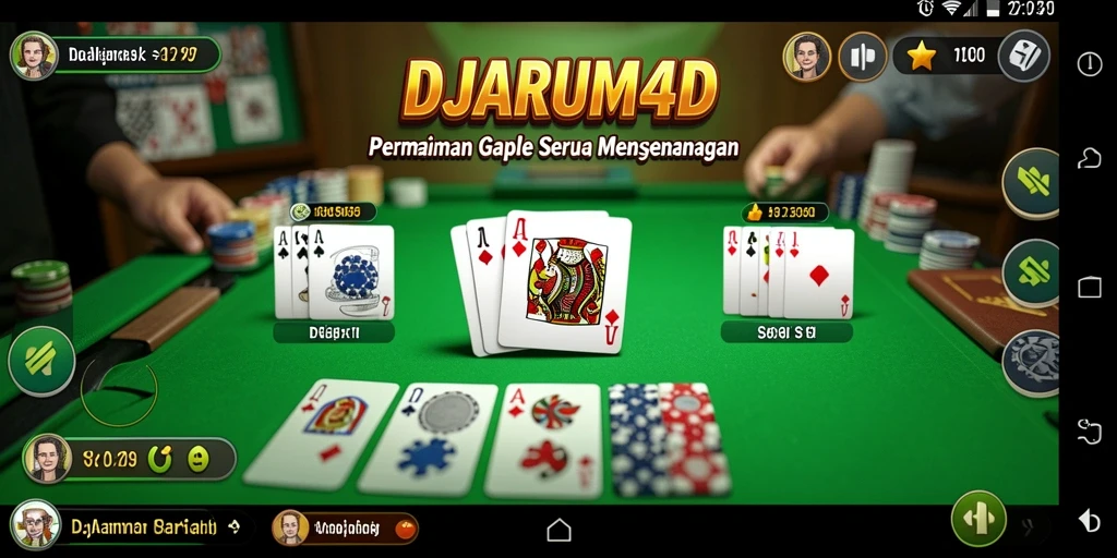 Tampilan gameplay seru dari DJARUM4D saat bermain Gaple.