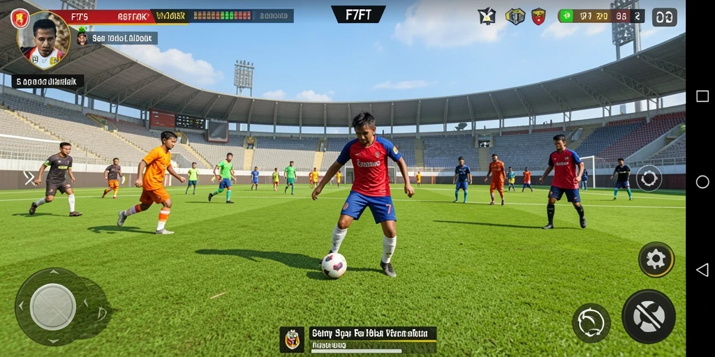 Tangkapan layar F7F7 menampilkan aksi menarik dalam permainan sepak bola.