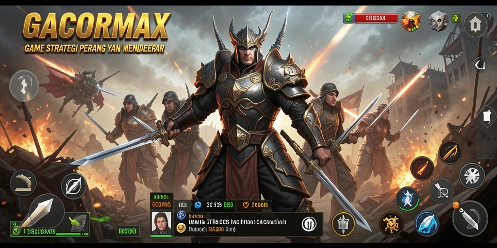 Screenshot GACORMAX menampilkan gameplay strategis yang intens.