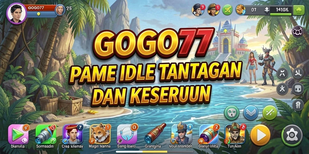 Screenshot gameplay GOGO77 menunjukkan grafik menarik dan karakter unik.