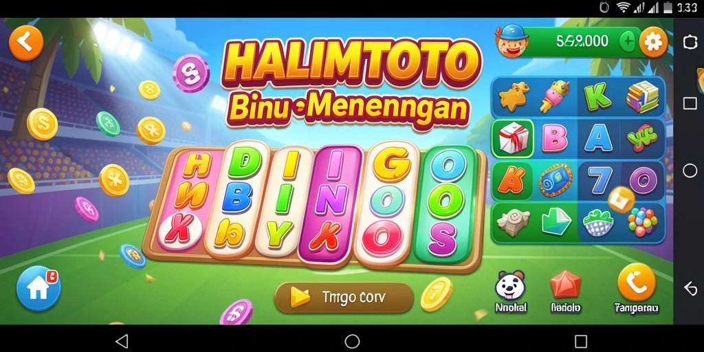 Screenshot gameplay HALIMTOTO yang menarik dengan suasana Bingo.