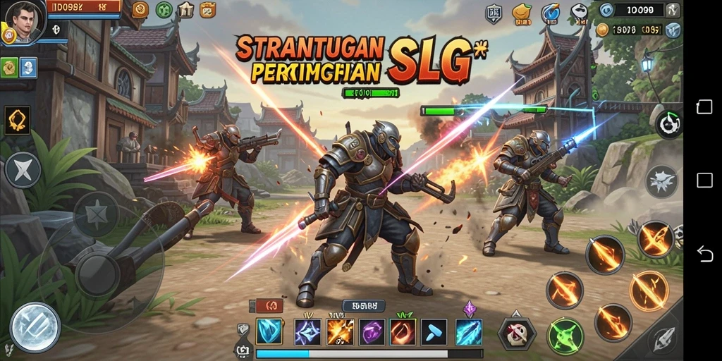 Tampilan gameplay ID098 menampilkan pertempuran strategi yang intens.