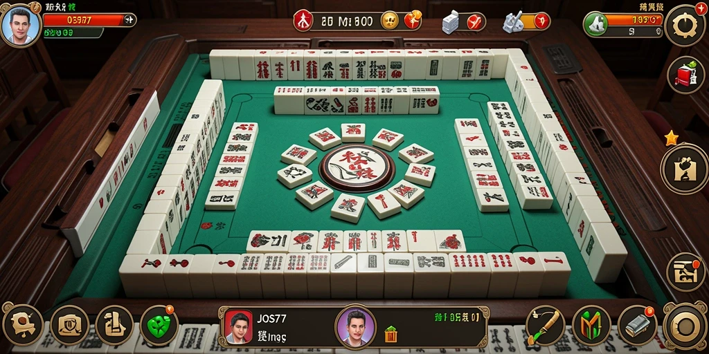 Screenshot gameplay JOS77 menampilkan tampilan papan Mahjong yang menarik.
