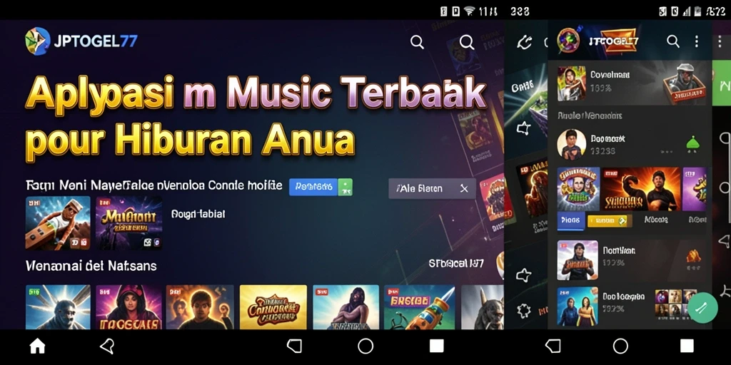 Tangkapan layar gameplay JPTOGEL77 dengan berbagai fitur musik.
