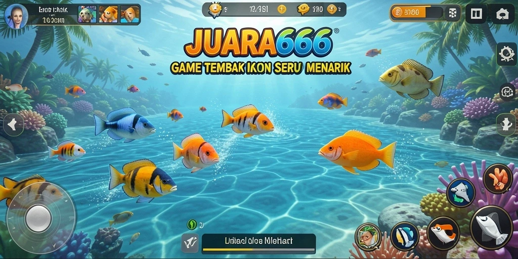 Tangkapan layar JUARA666 menampilkan aksi seru dalam game Tembak Ikan.