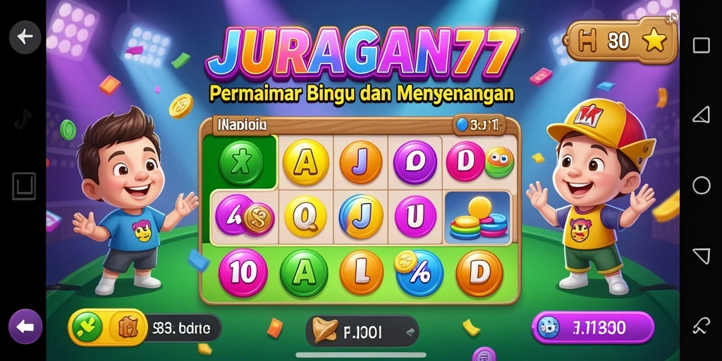 Tampilan gameplay Bingo di JURAGAN77 yang menawan.