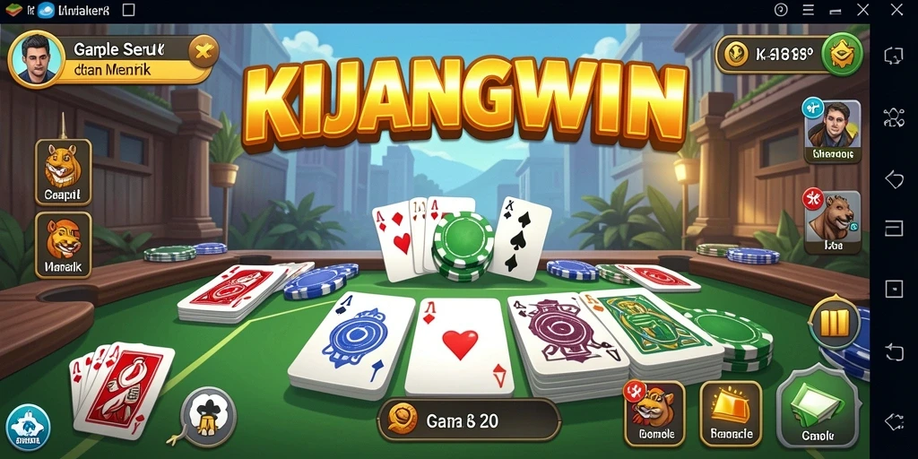 Tampilan gameplay KIJANGWIN yang seru dalam permainan Gaple.