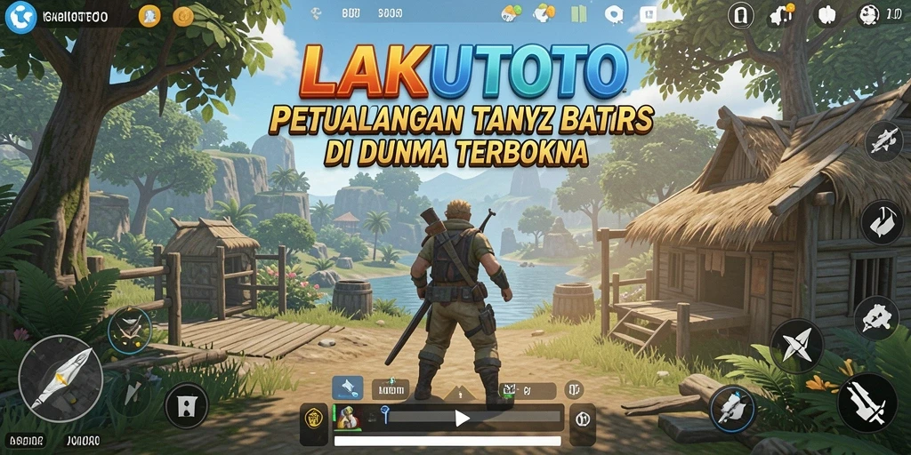 Screenshot gameplay LAKUTOTO yang menunjukkan dunia terbuka yang kaya.