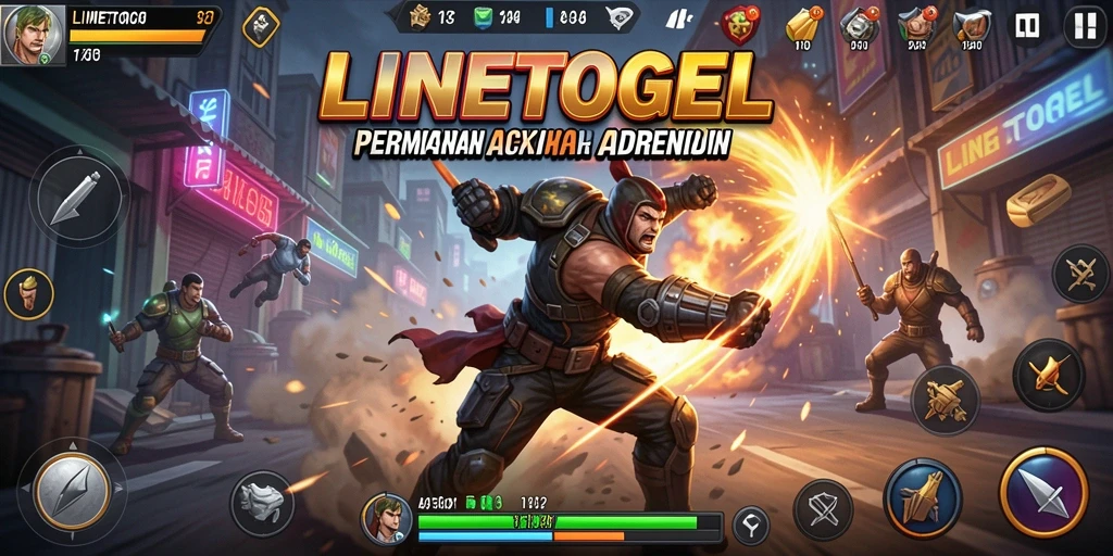 Tampilan gameplay seru dari LINETOGEL dengan aksi mendebarkan.