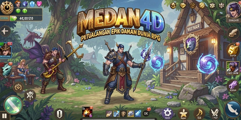 Tampilan aksi seru dalam permainan RPG MEDAN4D.
