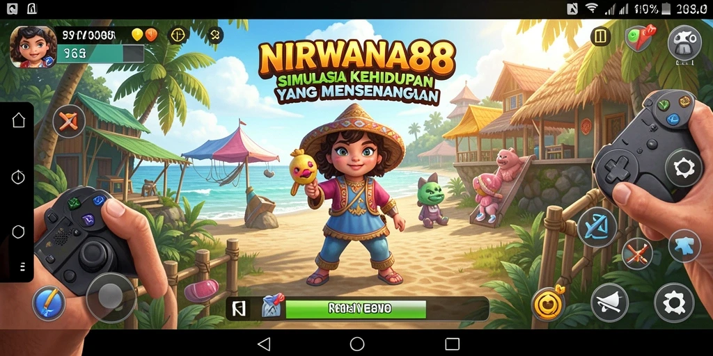 Tampilan gameplay menarik dari NIRWANA88 dengan berbagai aktivitas simulasi.