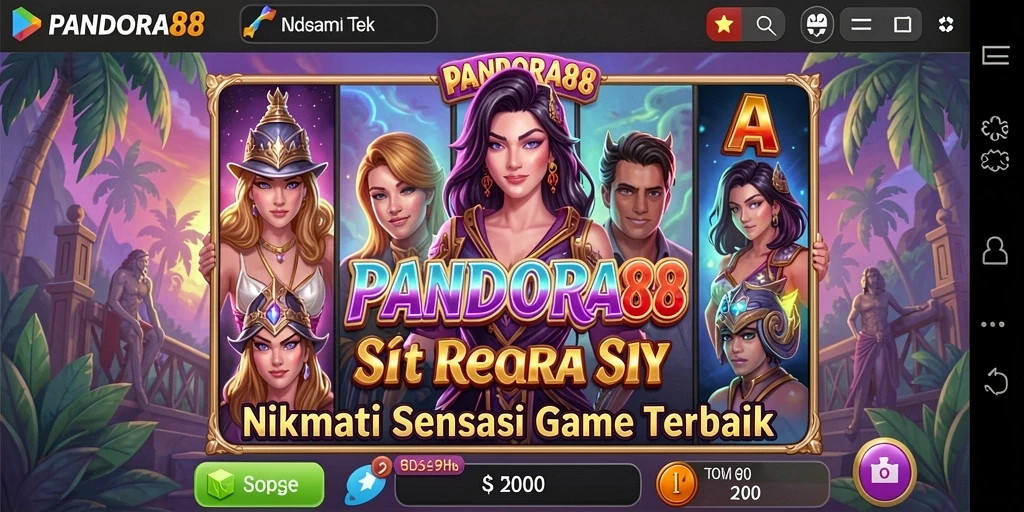Screenshot gameplay PANDORA88 menampilkan mesin Slot yang seru dengan grafis menawan.