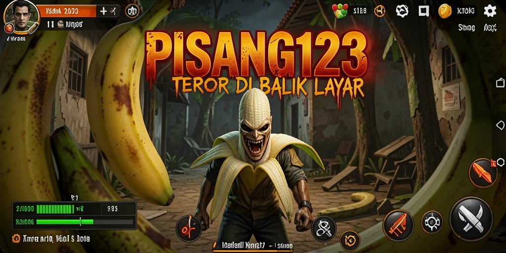 Tampilan gameplay PISANG123 yang menegangkan dan menyeramkan.
