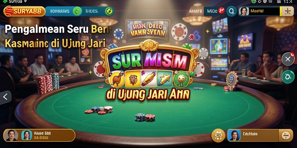 Gameplay menarik dalam aplikasi Kasino SURYA88 yang penuh warna.