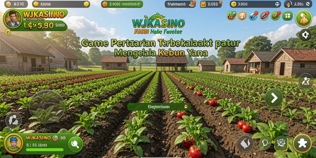 Tampilan gameplay WJKASINO dengan kebun yang subur dan menawan.