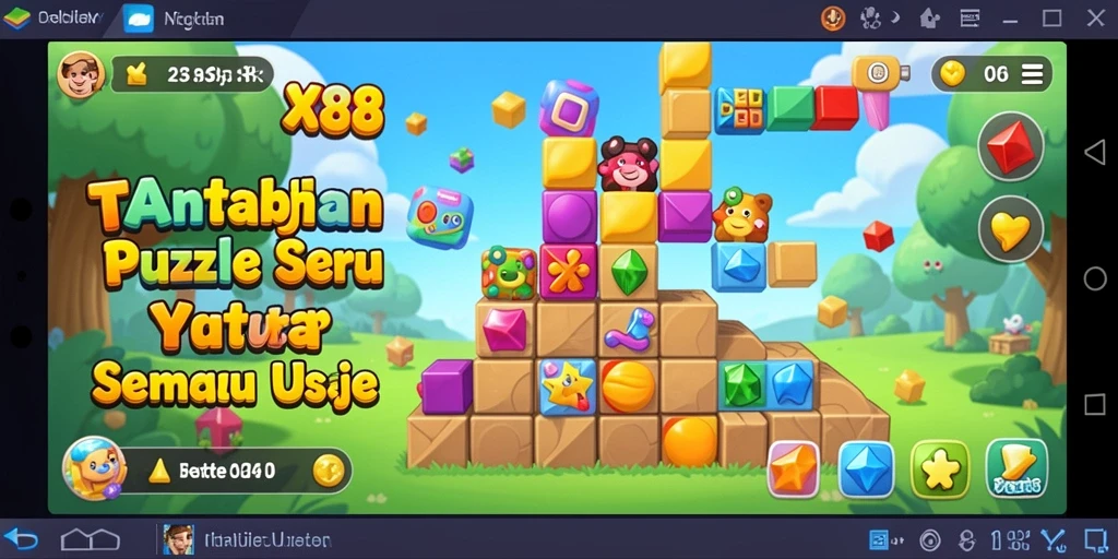 Tampilan gameplay X88 yang penuh warna dan menantang.